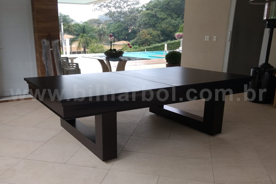 Mesa de Snooker jantar estilo americano (com gaveta) 2,0m x 1,30m + Tampão  2,10 x 1,40 Bilhar Paulista